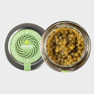 BESPHERE Vegan Caviar Pearls - Gourmet Seaweed Caviar - Exquisite Alga Codium Seaweed Pearls 1.76 oz - Delicate Spheres with Concentrated Barnacle Seaweed Taste - Ideal for Foodies