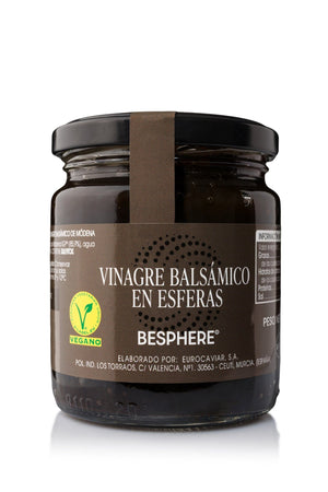 BESEPHERE - Aged Balsamic Vinegar from Modena Caviar Shaped Pearls - 7 oz - Excellent for food Topping - Can be cooked and can be baked (Copy)